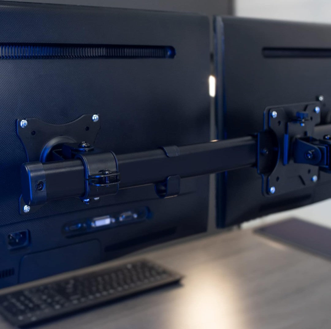 VIVO Dual VESA Bracket Adapter, Horizontal Assembly Mount for 2 Monitor Screens up to 27 inches, MOUNT-VW02A