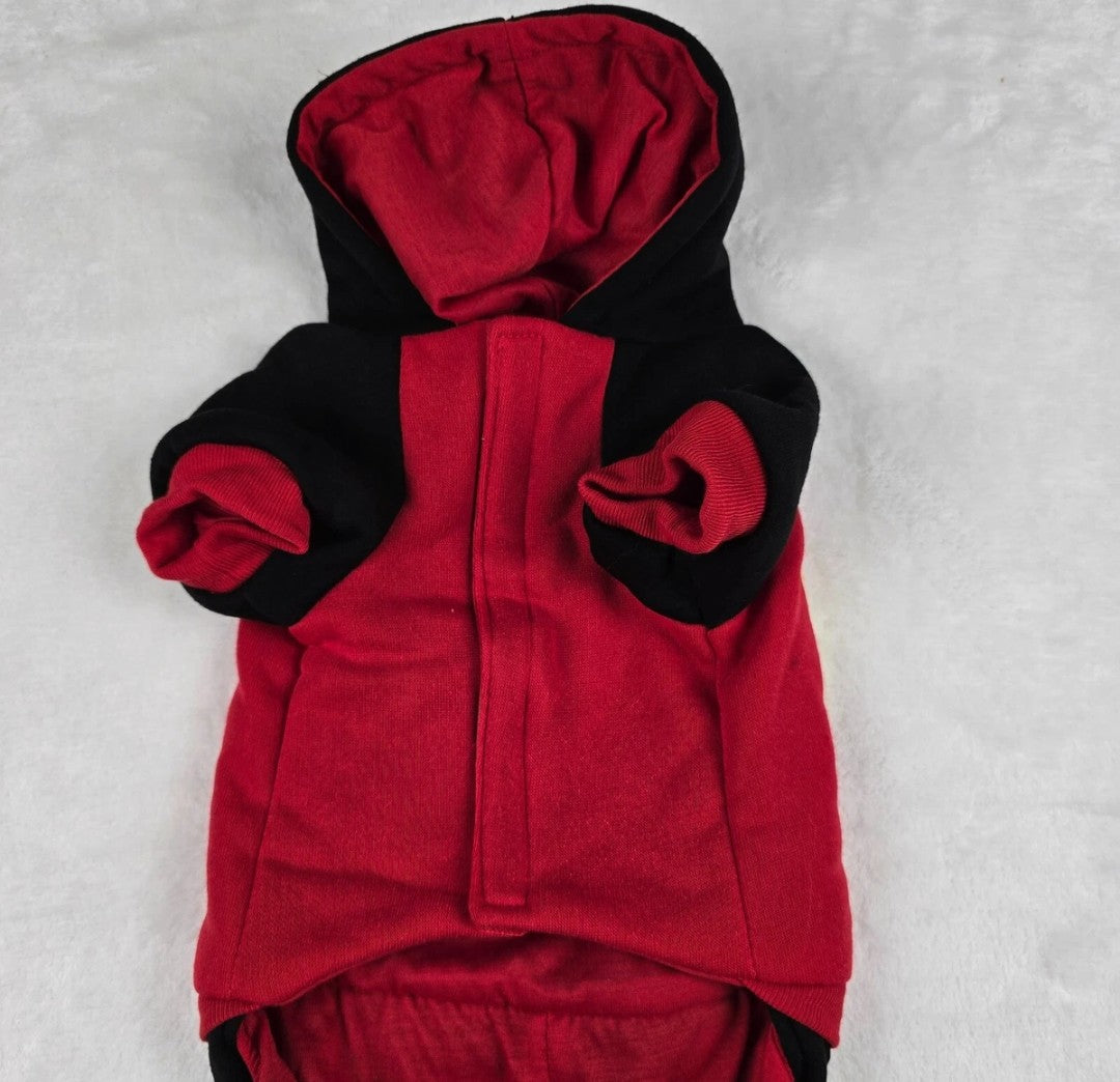 Royal Wise Dog Hoodie Red Black Yellow All Star Hip Hop Size Medium