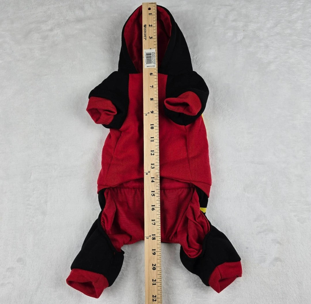 Royal Wise Dog Hoodie Red Black Yellow All Star Hip Hop Size Medium