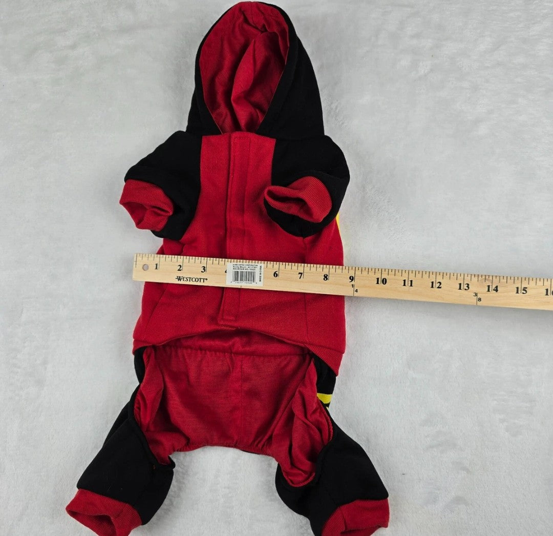 Royal Wise Dog Hoodie Red Black Yellow All Star Hip Hop Size Medium