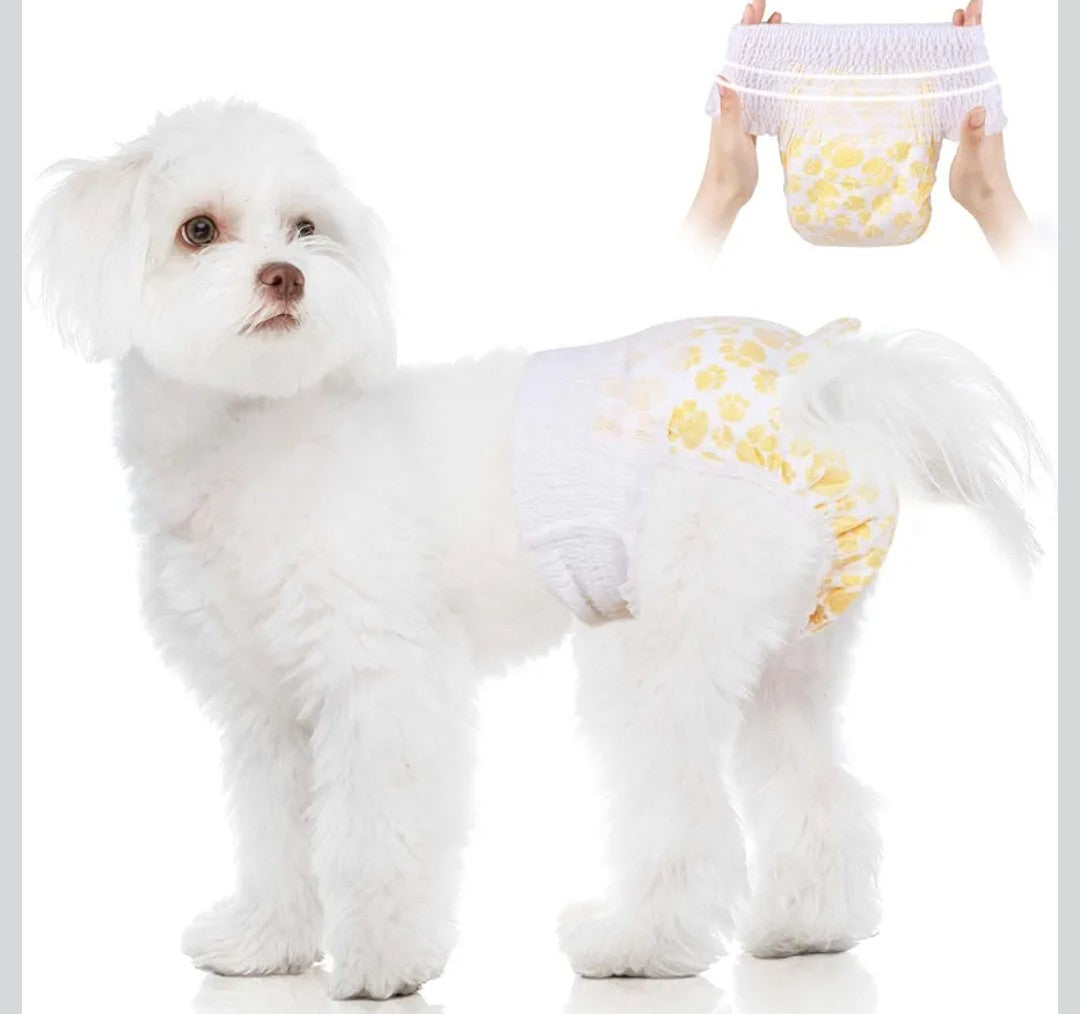 Pet Soft Female Dog Diapers - Disposable Doggy Diapers, Ultra Absorbent Leak-Proof Cat & Puppy Diapers for Dog in Heat or Incontinence 10pcs Small