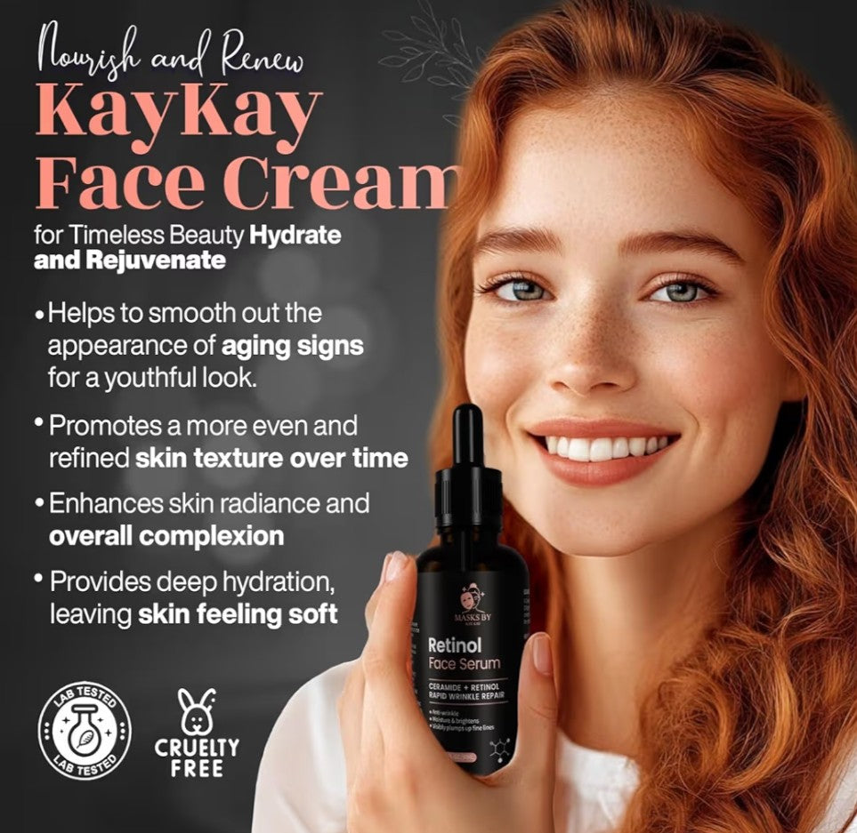 Retinol 3-Piece Set: Face Cream, Moisturizer, and Firming Serum for Women - Skin Care Exfoliant