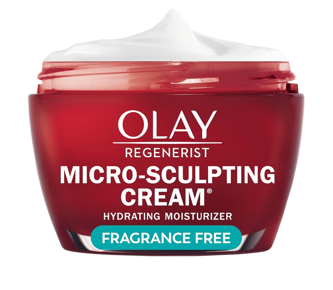 Olay Face Moisturizer, Regenerist Micro-Sculpting Cream for Women, Fragrance-Free - Hydrating, Anti-Aging, Anti-Wrinkle, Firming Skin Care - Hyaluronic Acid, Niacinamide, Amino Peptides, 1.7 Oz