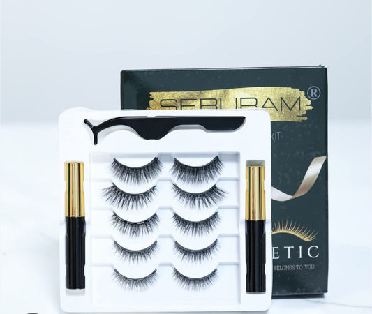3D Magnetic Eyelashes With Eyeliner, Magnetic False Lashes, Fake Eyelashes Magnetic Natural Look, False Lash, Easy Eyelashes, Magnetic Eyeliner Kit, Best Eyelash