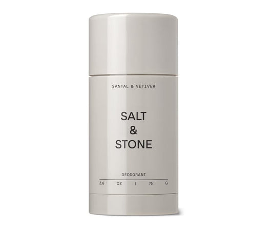 SALT & STONE Aluminum Free Deodorant | Extra Strength 48 Hour Protection for Women & Men | Made with Seaweed Extracts, Shea Butter & Prebiotics (Santal & Vetiver)