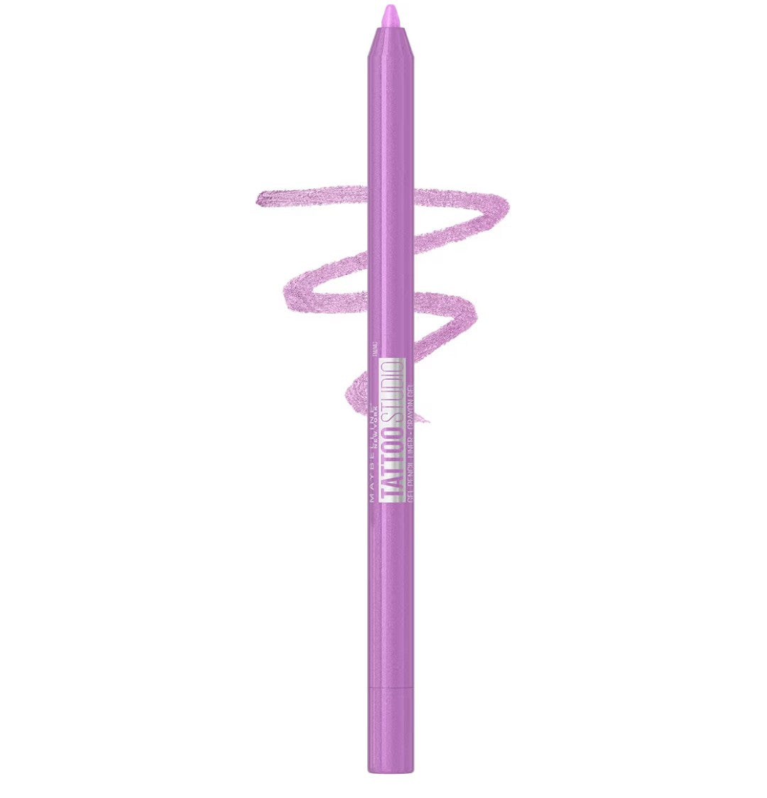 MAYBELLINE Tattoo Studio Sharpenable Eyeliner Pencil, 36 Hour Wear, Waterproof, Lavender Lights, 1 Count
