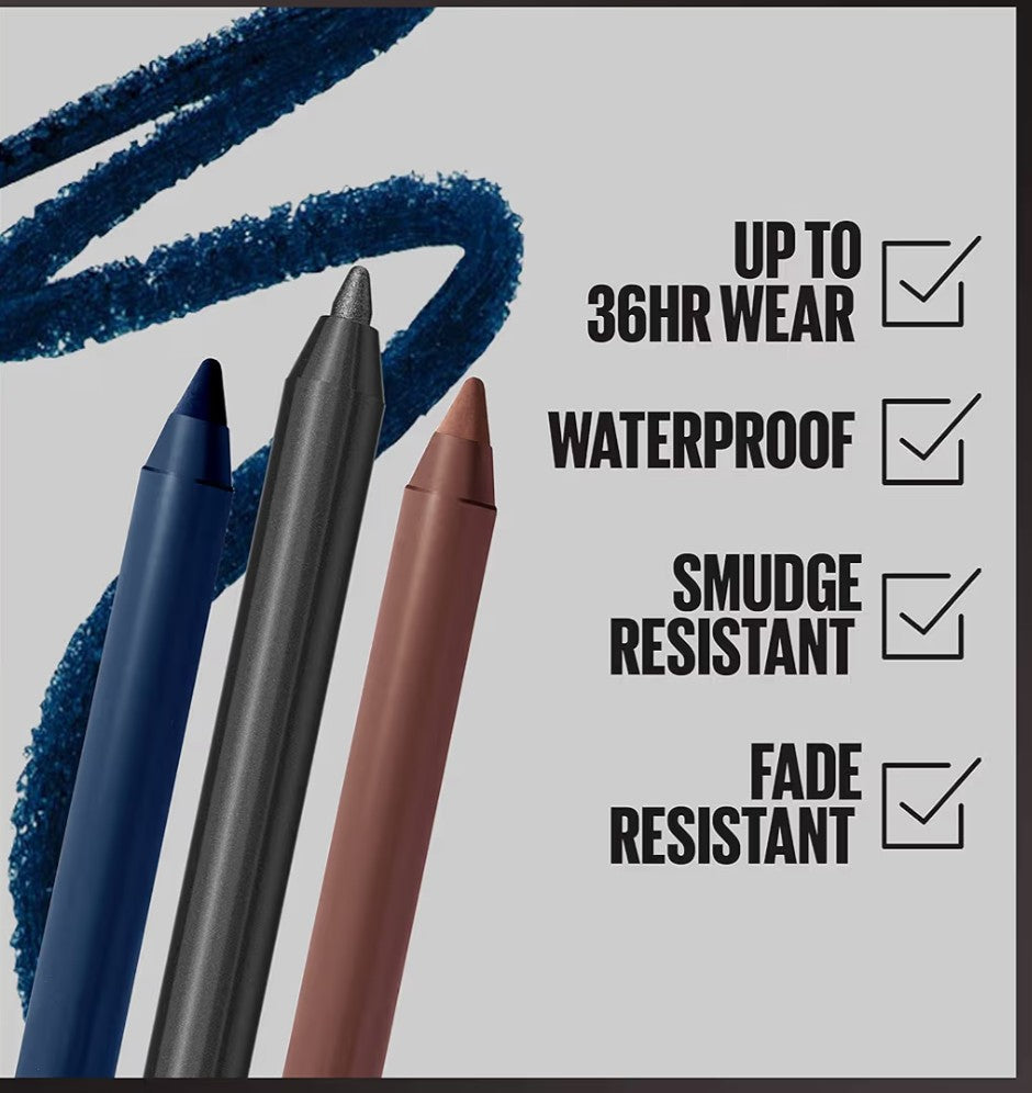 MAYBELLINE Tattoo Studio Sharpenable Eyeliner Pencil, 36 Hour Wear, Waterproof, Lavender Lights, 1 Count