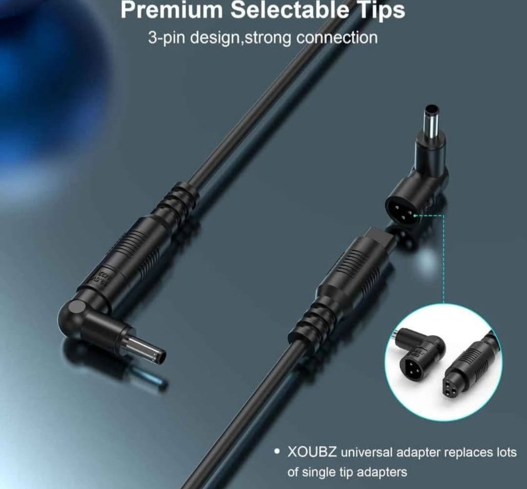 Universal Laptop Charger Compatible with HP Lenovo Dell Acer Asus Toshiba IBM Fujitsu Notebook Ultrabook Chromebook Computer Charger AC Adapter Power Cord with 16 Tips