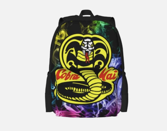 Cobra Kai Cartoon Backpack 17 Inch Large Capacity Laptop Backpack