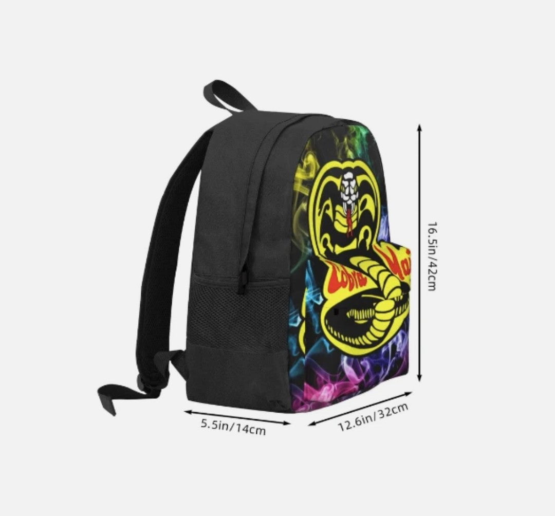 Cobra Kai Cartoon Backpack 17 Inch Large Capacity Laptop Backpack