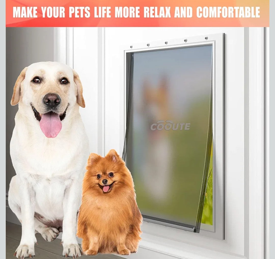 2 Pack Dog Door Replacement Flap with Magnetic Closure, Compatible with PetSafe Freedom Dog and Cat Door PAC11-11039 Large 10 1/4" w x 17" h with 10PCS Screws