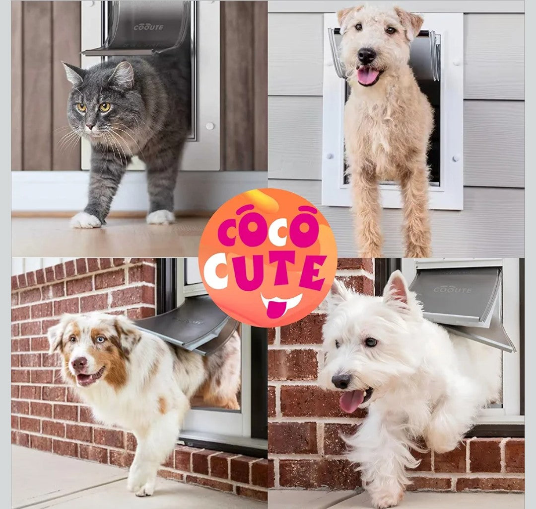 2 Pack Dog Door Replacement Flap with Magnetic Closure, Compatible with PetSafe Freedom Dog and Cat Door PAC11-11039 Large 10 1/4" w x 17" h with 10PCS Screws