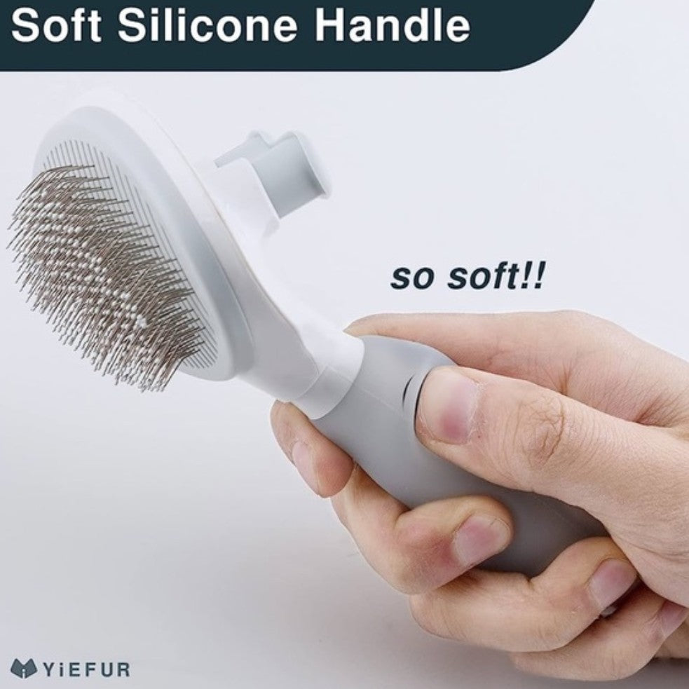 YIEFUR Self Cleaning Slicker Brush for Cats and Dogs