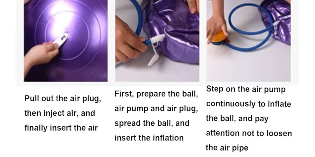 Exercise Ball, Explosion-Proof Yoga Balance Ball(25in /65cm) with Pump, Heavy Duty Swiss Ball for Fitness, Pregnancy, Balance & Physical Therapy, Fitness in Home/Gym/Office