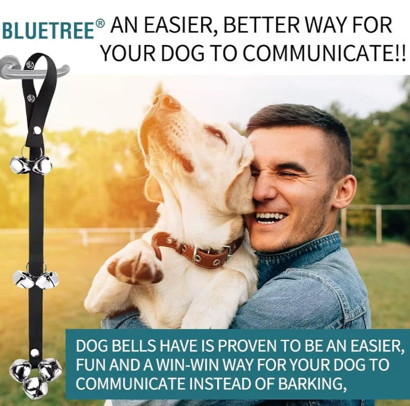 BLUETREE Dog Doorbells Premium Quality Training Potty Great Dog Bells Adjustable Door Bell Dog Bells for Potty Training Your Puppy The Easy Way - 7 Extra Large Loud 1.4 DoorBells