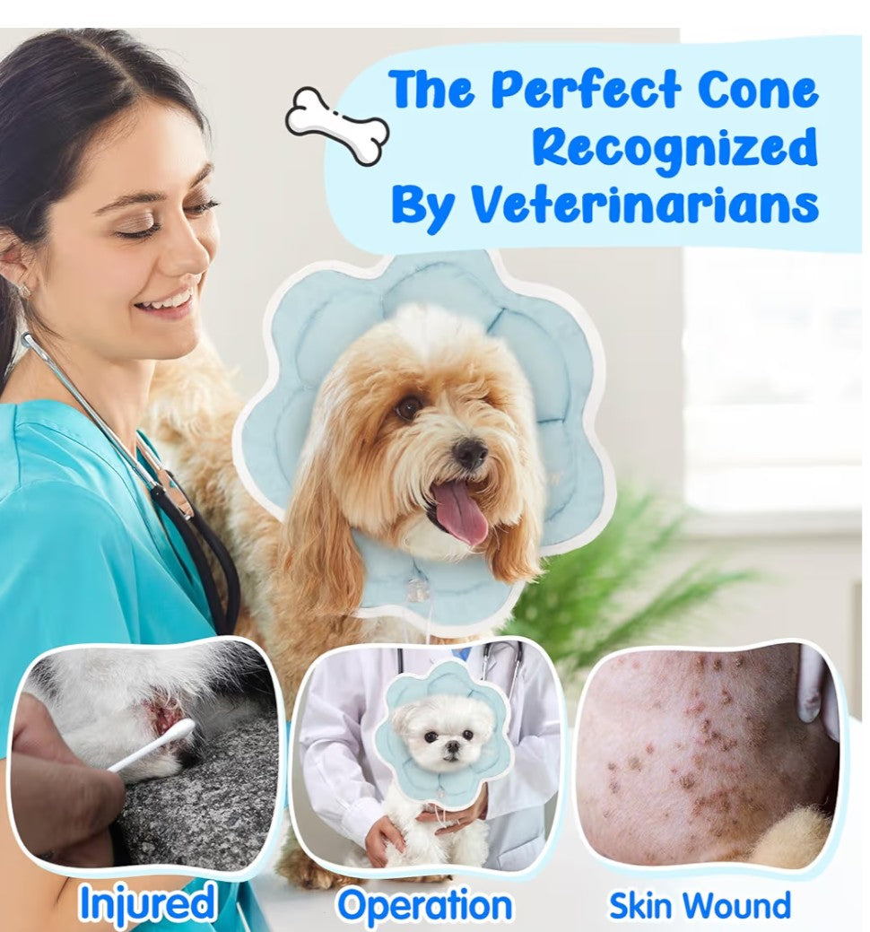 Soft Small Dog Cone Collar Alternative for Small Dogs(Puppy Yorkshire Puppy Chihuahua Pomeranian), Comfortable Dog Neck Recovery Cone, Adjustable Head Pillow Cone After Surgery to Stop Licking