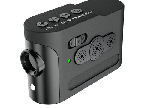 YQGWVFI Sonic Anti-Barking Device, Rechargeable Ultrasonic Dog Bark Deterrent, Automatic and Manual 2 Modes (Automatic Ultrasonic Anti-Barking and Manual Dog Training), Indoor and Outdoor Universal