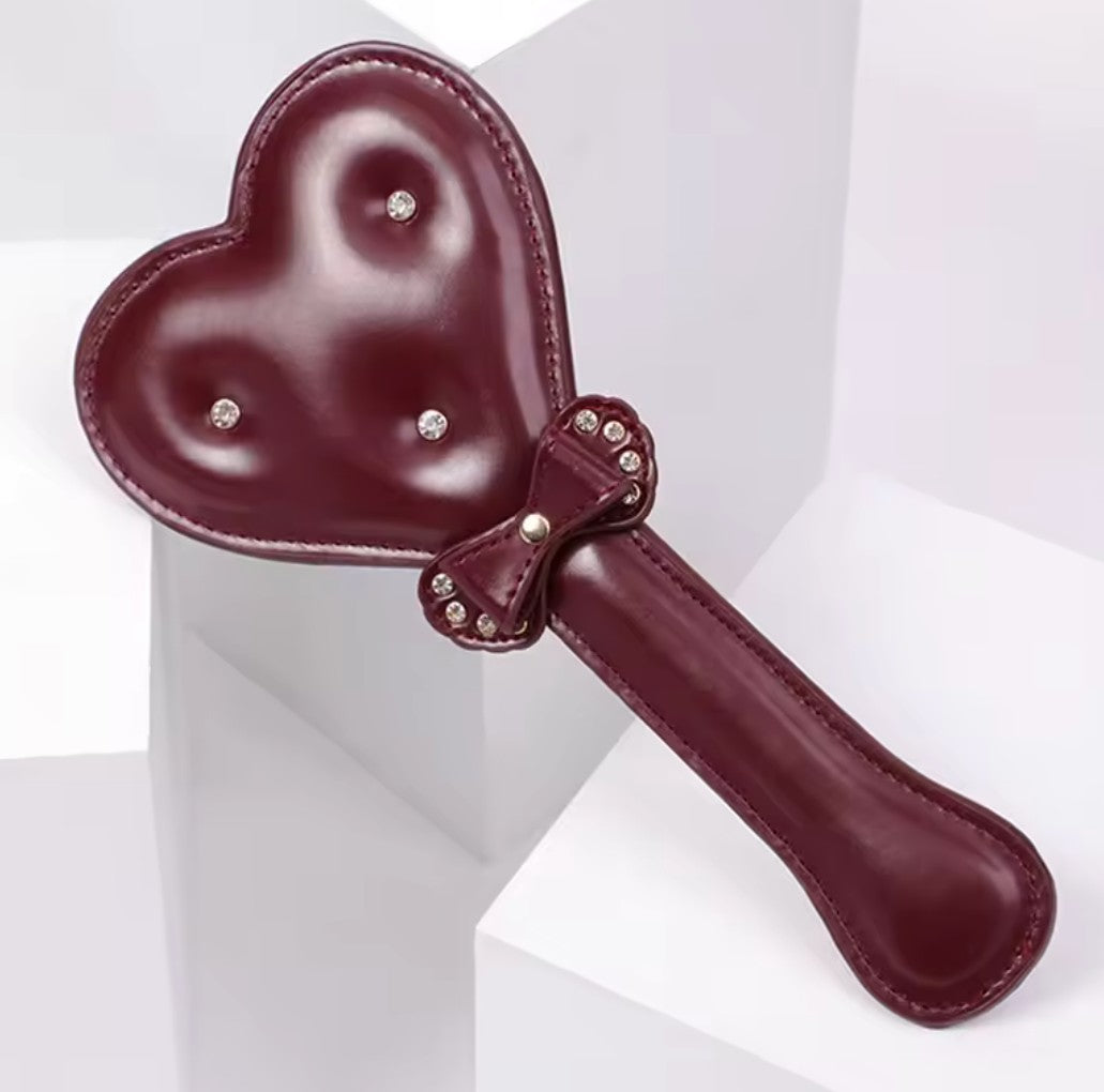 29CM High Quality PU Leather Heart-Shaped Paddle,Horse Whip,HorseRiding Equestrian Training