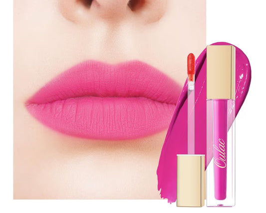 Oulac Liquid Matte Lipstick, Deep Fuchsia Lip Color, Long Lasting Lipsticks for Women, High-Pigmented, Lightweight, Creamy and Melting Texture, Vegan&Clean Beauty, Rose Lip, 4.5ml (M06) Sunset Kiss