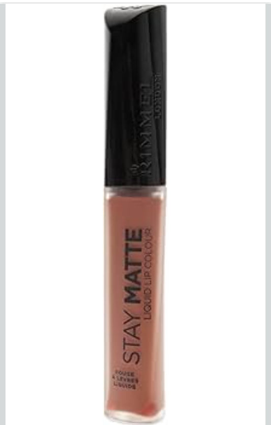 Rimmel London Stay Matte Liquid Lip Color with Full Coverage Kiss-Proof Waterproof Matte Lipstick Formula that Lasts 12 Hours - 725 Love Bite, .21oz