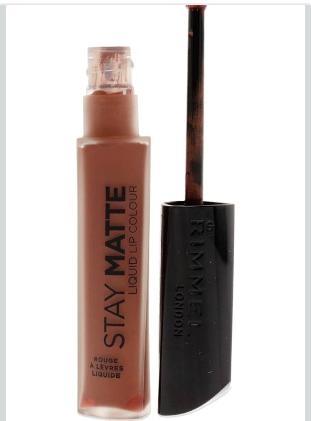 Rimmel London Stay Matte Liquid Lip Color with Full Coverage Kiss-Proof Waterproof Matte Lipstick Formula that Lasts 12 Hours - 725 Love Bite, .21oz