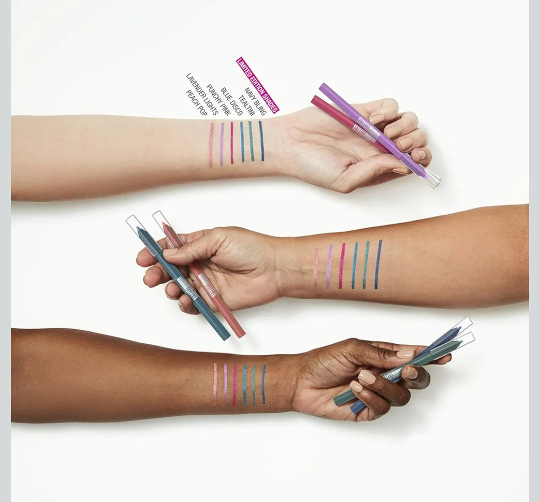 MAYBELLINE Tattoo Studio Sharpenable Eyeliner Pencil, 36 Hour Wear, Waterproof, Punchy Pink, 1 Count