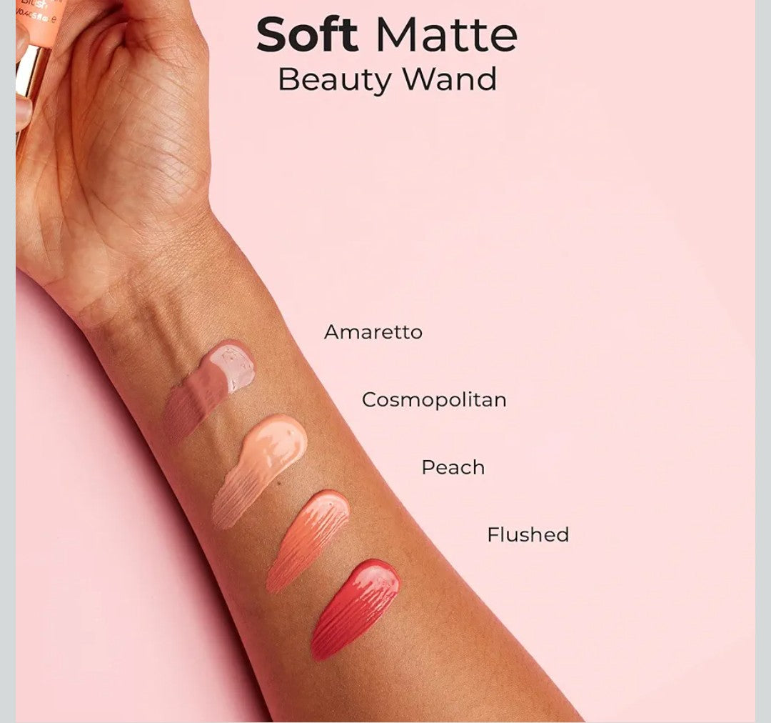 MCoBeauty - Liquid Blush - Soft Matte Beauty Wand with Built-in Cushion Applicator for a Soft Focus Finish - Cosmopolitan Blush - Face Make-up With Blendable Formula
