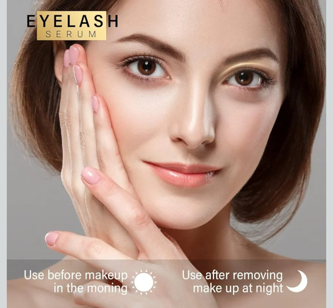 Premium Eyelash Growth Serum - 5ml Fuller & Longer Looking Eyelashes Lash Enhancing Serum for Natural Lashes or Lash Extensions & Brows, Vegan & Cruelty-Free