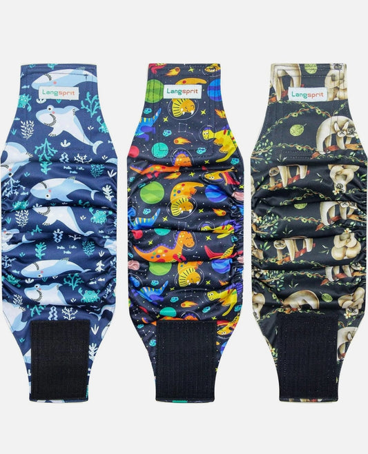 Male Belly Bands for Dogs (Pack of 3) - High Absorbing Dog Wraps Male Washable Size SMALL