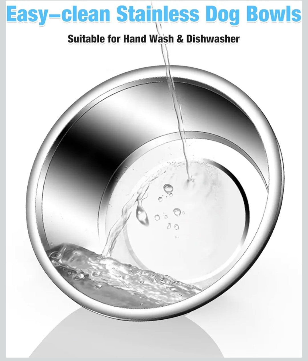 Elevated Dog Bowls for Large Dog, 15“ Tall Raised Food and Water Bowl Set with Stand, Full Metal Spill Proof Design and Stainless Bowls for Indoor & Outdoor Use