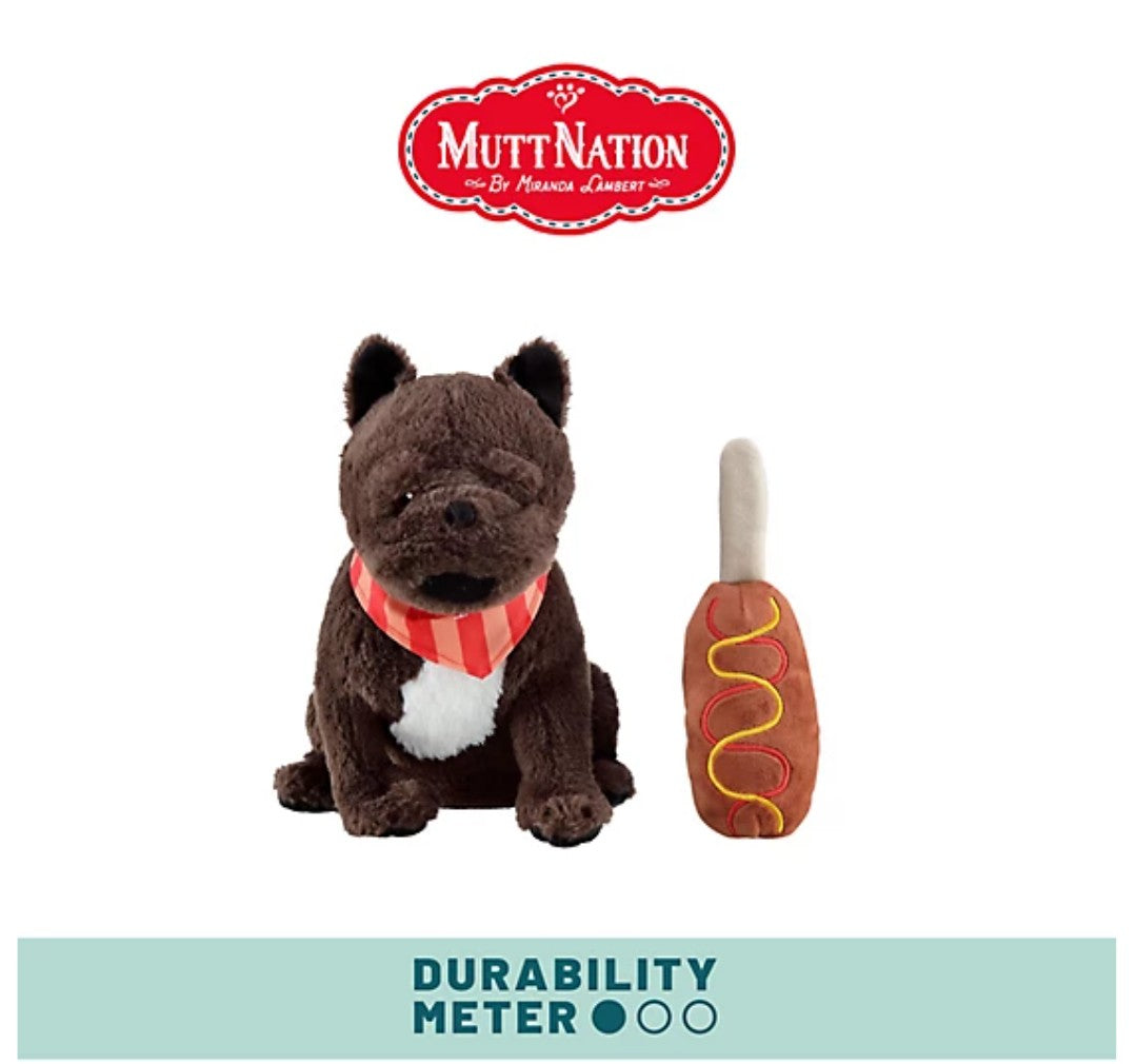 New!MuttNation Fueled by Miranda Lambert Adoption Pit Mix Plush Dog Toy