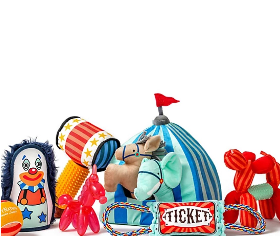 New!MuttNation Fueled by Miranda Lambert Circus Tent Hide-A-Toy Dog Toy