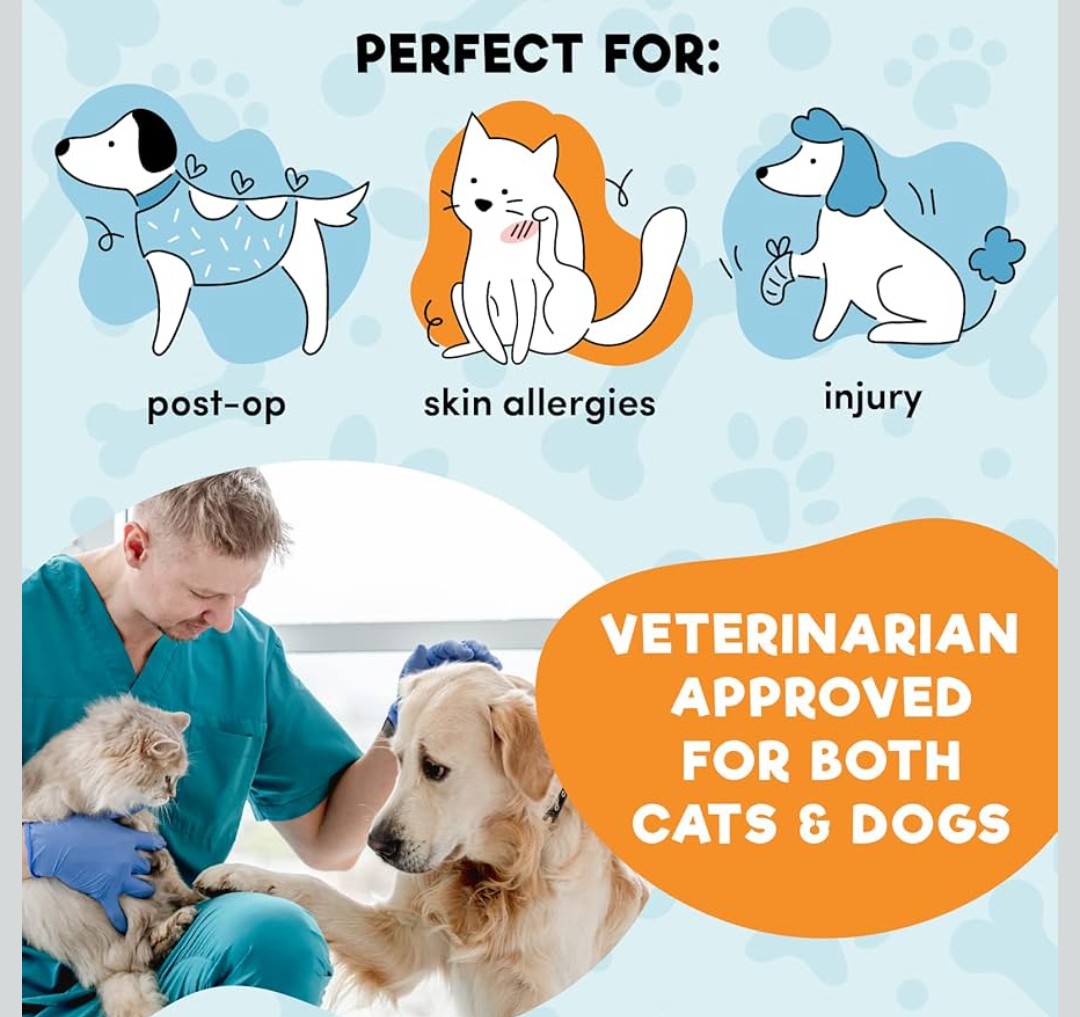 BENCMATE Inflatable Dog Cone Collar Alternative, Soft Dog Cone for Small Medium Large Dogs and Cats, Neck Recovery ECollar Donut Collar After Surgery (Medium, Cowboy)