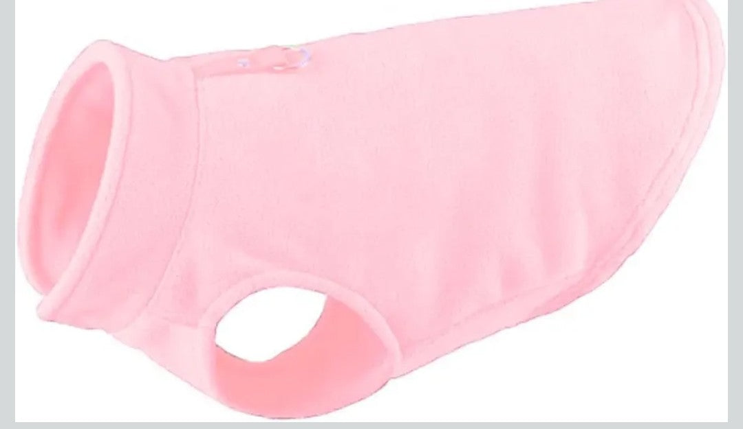 JACKO & CO - Fleece Vest Dog Sweater with Leash Ring - Soft, Warm & Lightweight Pullover Coat for Small & Medium Dogs, Puppies & Cats - Cozy Fall/Winter/Spring Pet Jacket (Pink Lemonade, XL 17-25lbs)