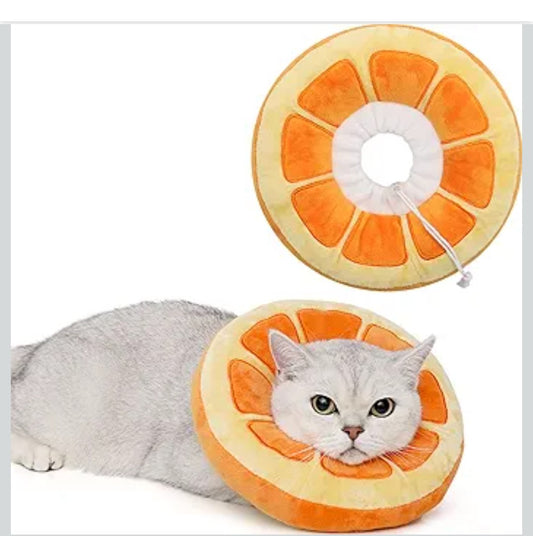 ANWA Adjustable Cat Cone Collar Soft, Cute Cat Donut Collar After Surgery, Kitten Recovery Cones to Stop Licking