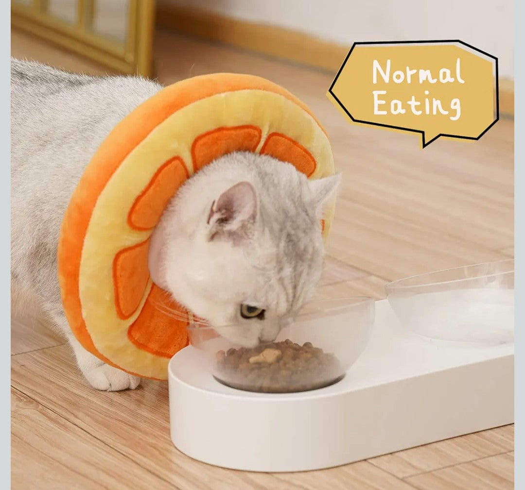 ANWA Adjustable Cat Cone Collar Soft, Cute Cat Donut Collar After Surgery, Kitten Recovery Cones to Stop Licking