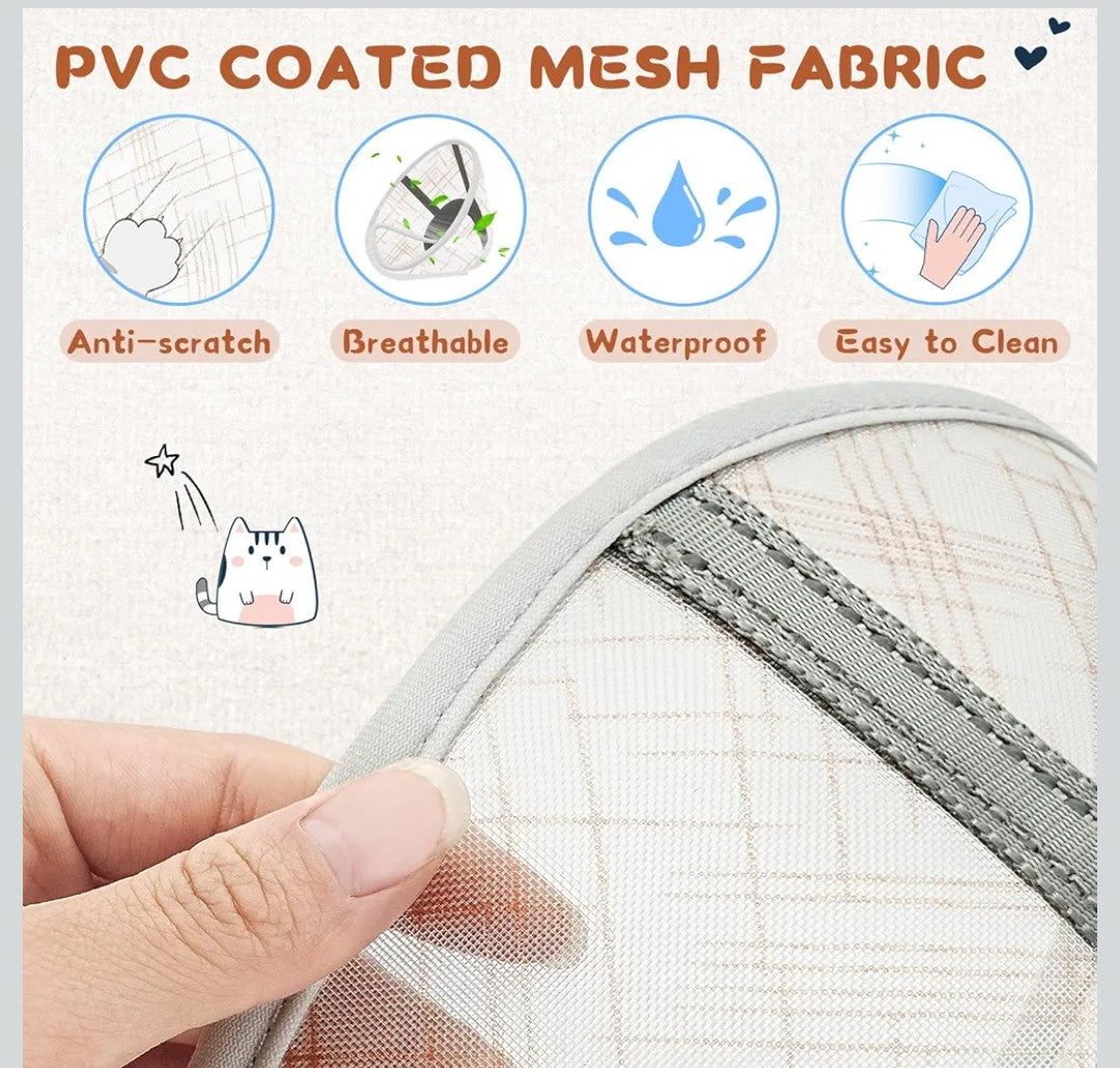 Supet Cat Cone Collar Soft, Air Mesh Recovery Collar to Stop Licking, Breathable Neck Cone Alternative for Small Kitten, Lightweight Cat Head Cone Anti Scratch (S)