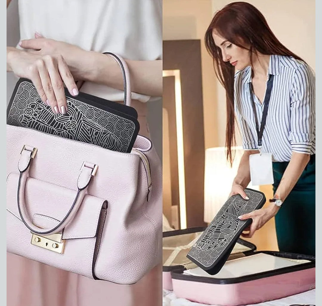 EMS Foot Massager,8 Modes 18 Intensities Relax Muscles,Folding Portable Feet Massage Machine,Electronic Muscle Stimulatior Massage Mat