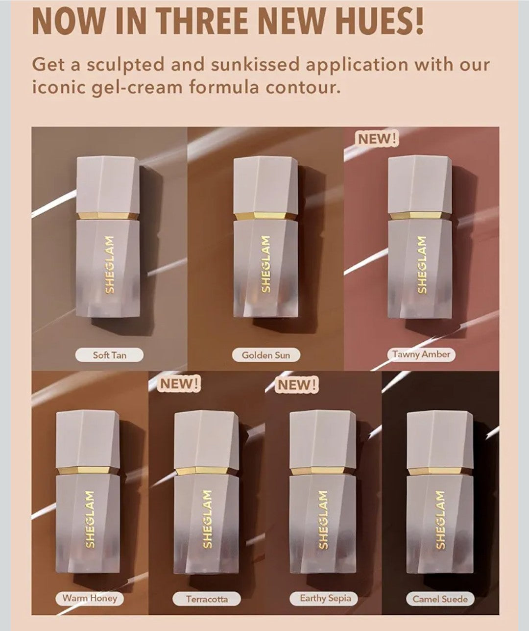 SHEGLAM Sun Sculpt Liquid Contour Stick Long Lasting Cream Bronzer Makeup-Warm Honey