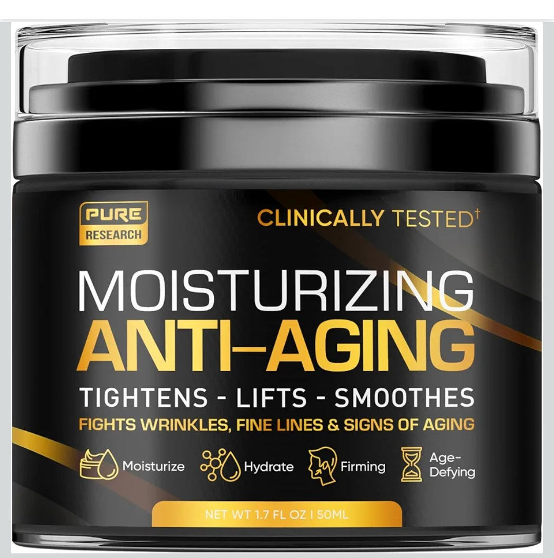 Men's Face Cream Moisturizer - Anti-Aging Cream For Men, Collagen, Retinol & Hyaluronic Acid - Day & Night - Facial Skin Care- Anti Wrinkle 1.7 oz