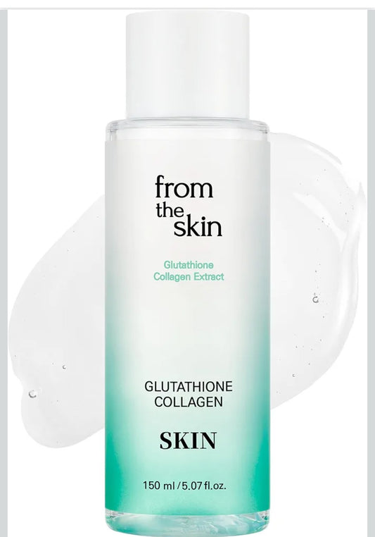 Glutathione Collagen Skin - Face Water Essence Toner, Evens Skin Tone, Refreshing, Nourishing, Fast-Absorbing for Smooth, Hydrated Sensitive Skin, 5.3 fl.oz.