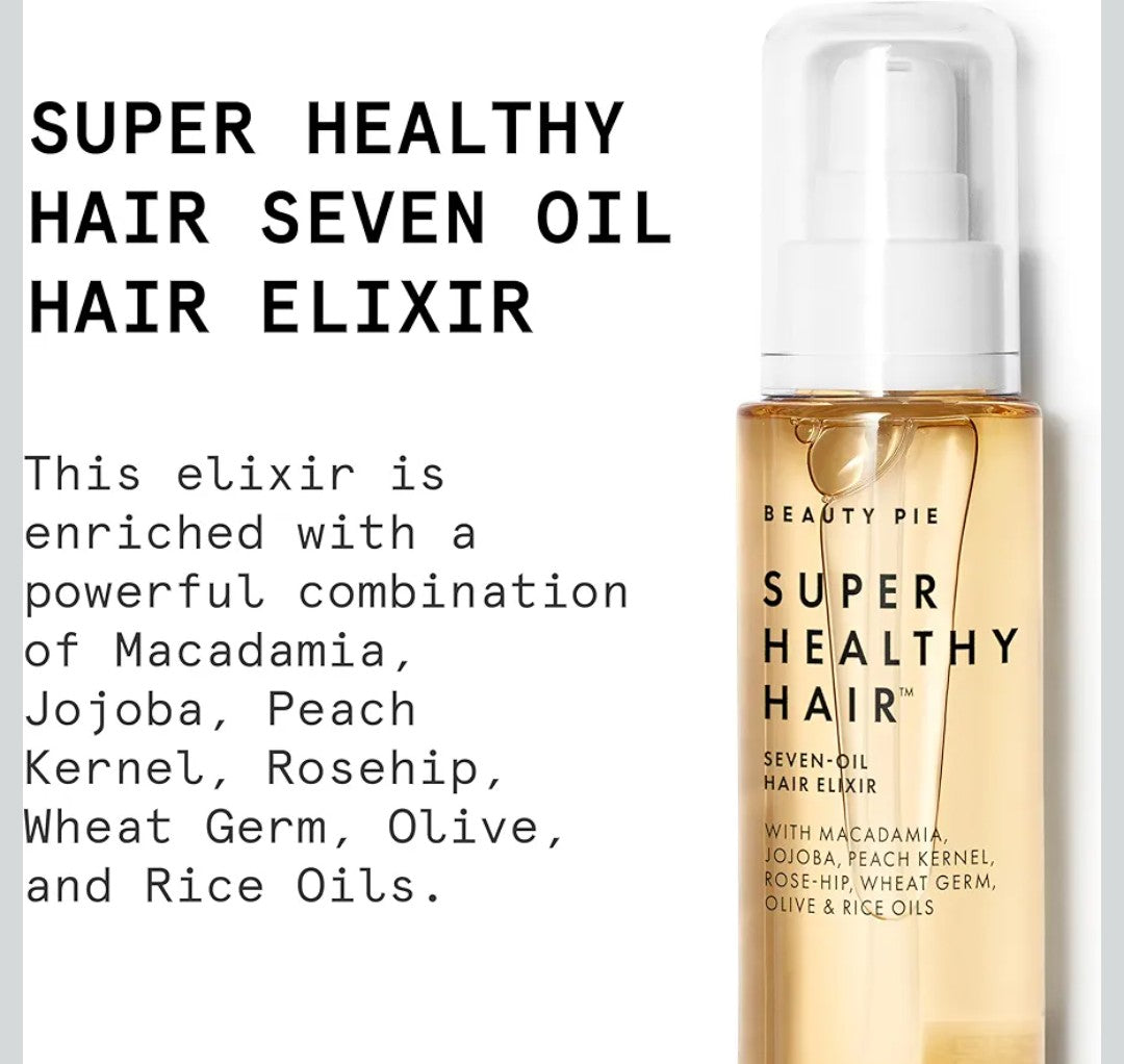 Beauty Pie Super Healthy Hair Seven Oil Hair Elixir - A Nourishing, Lightweight Hair Treatment For Frizz Control, Softening & Strengthening