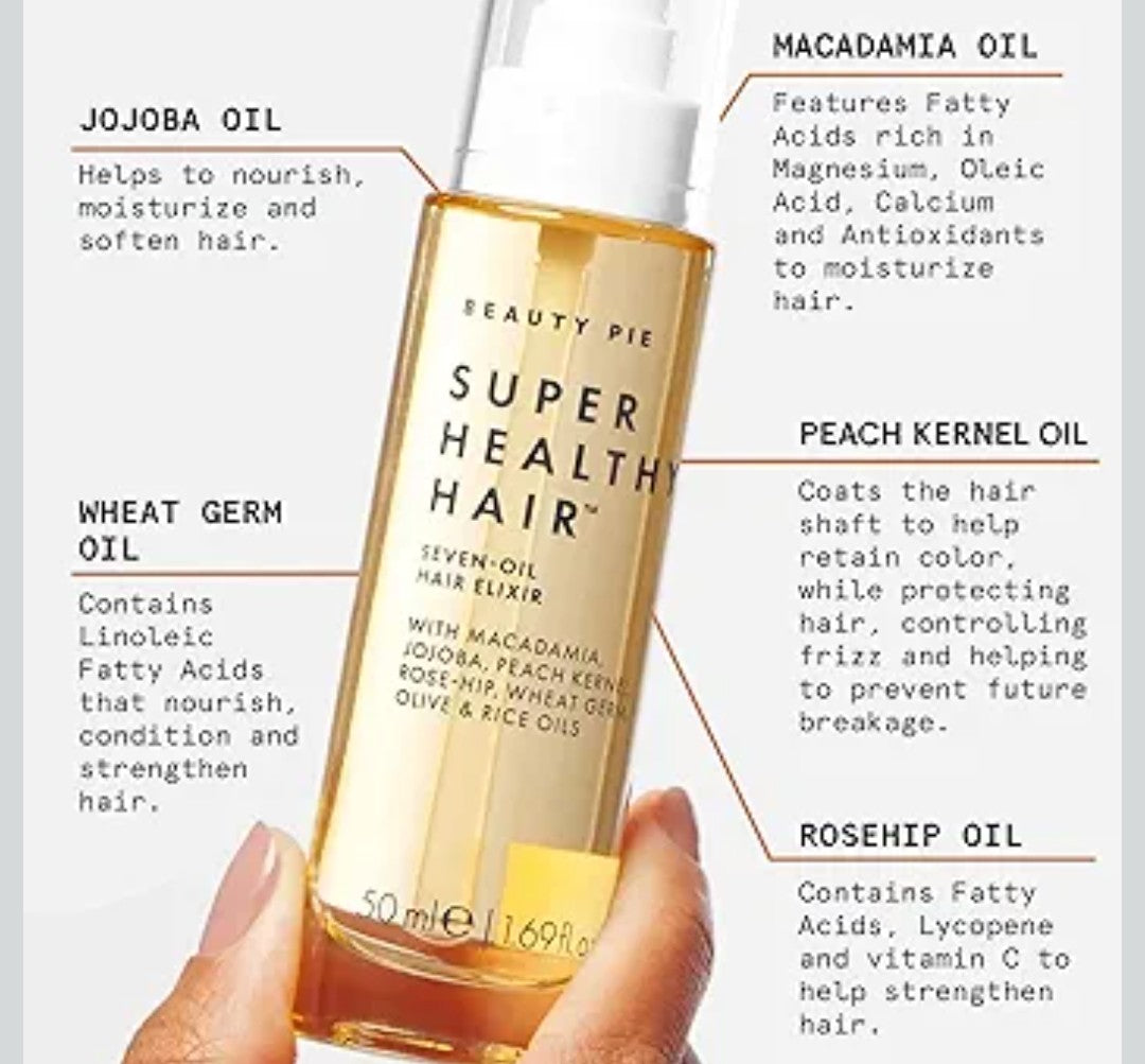 Beauty Pie Super Healthy Hair Seven Oil Hair Elixir - A Nourishing, Lightweight Hair Treatment For Frizz Control, Softening & Strengthening