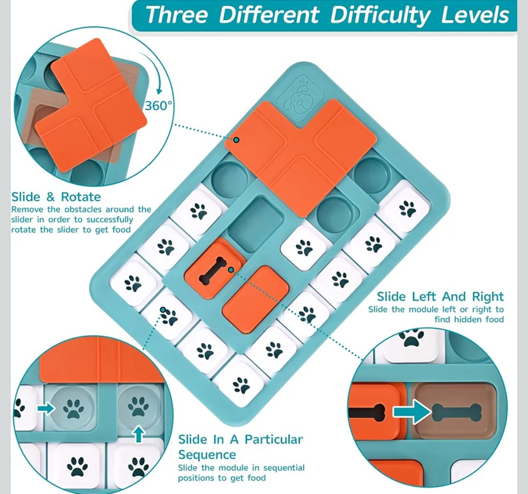 Dog Puzzle Toys for Large, Medium & Small Dogs Mental Stimulating Toys Interactive IQ Training