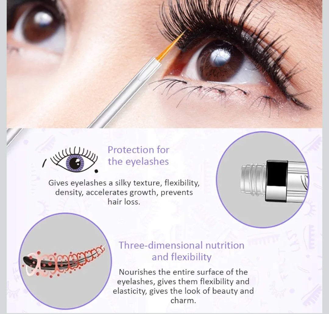 BIOAQUA Eyebrow Growth Serum Eyelashes Hairline Beard Lengthening Liquid Soft Brush Thickness Nourishing Elastic Moisturizing Natural Plant Extracts