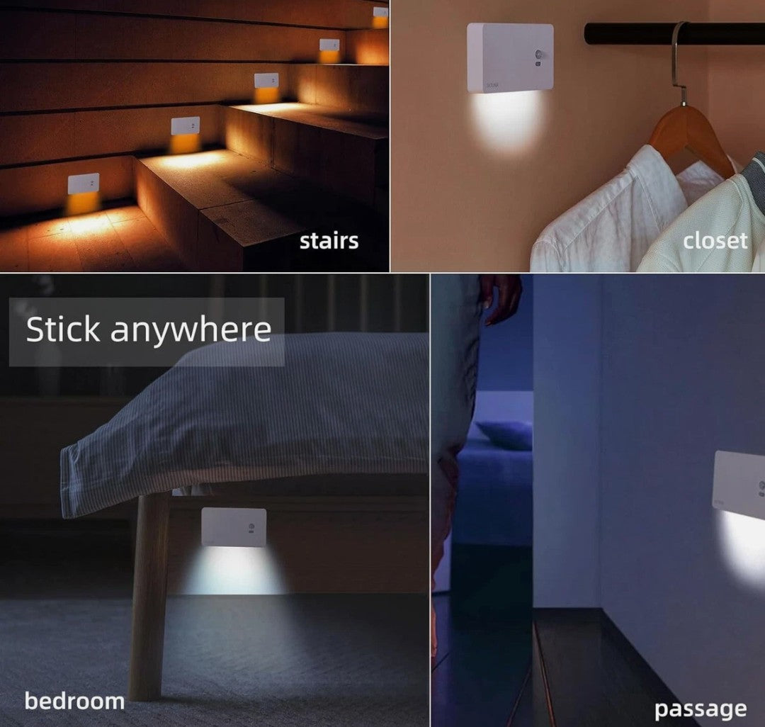 SETONR Smart Human Motion Sensor Night Light - Remote Control, 4 Mode LED Under