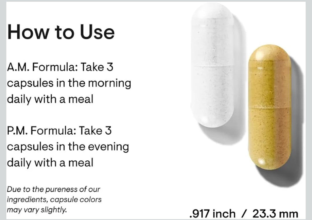 THORNE - Multi-Vitamin Elite - Daily Nutritional Supplement - AM Formula Supports Cellular Energy Production &PM Formula Supports Restful Sleep* - Gluten-Free, Dairy-Free - 180 Capsules - 30 Servings