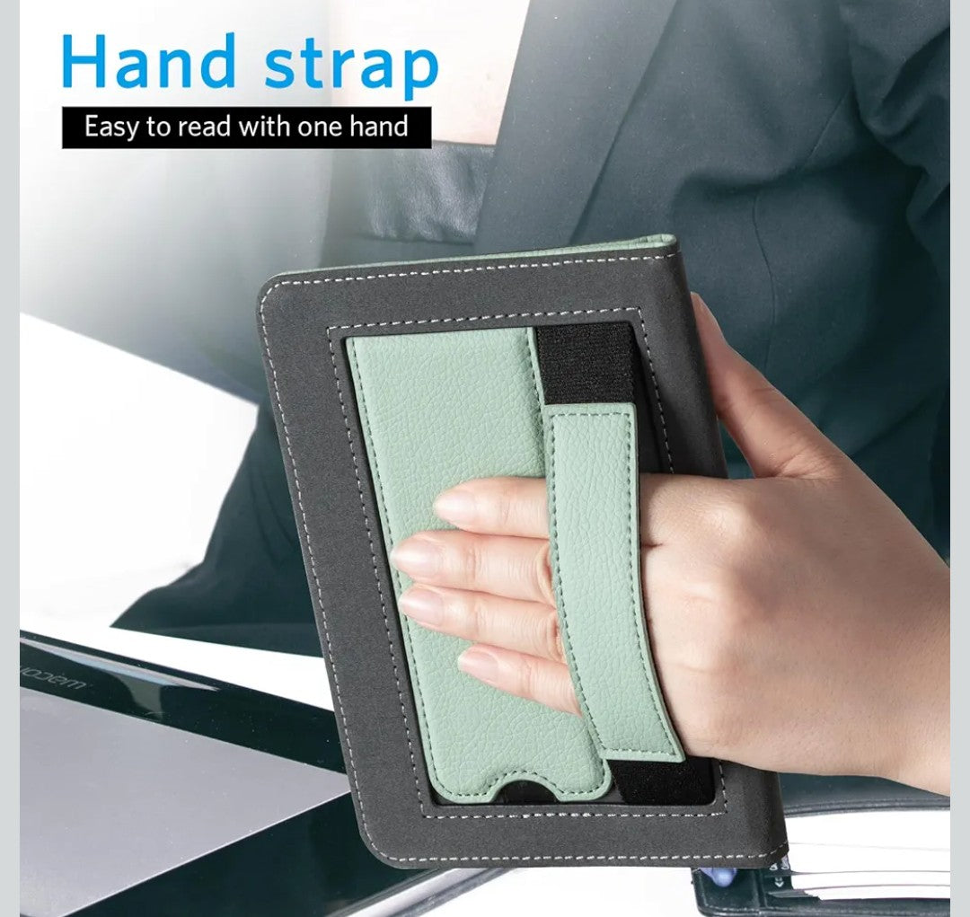 CoBak Case with Stand for for 6" Kindle (2024 & 2022, 11th Gen) – PU Leather Smart Cover with Auto Sleep/Wake & Hand Strap, Premium Protective Case for Kindle Basic,Sage Green