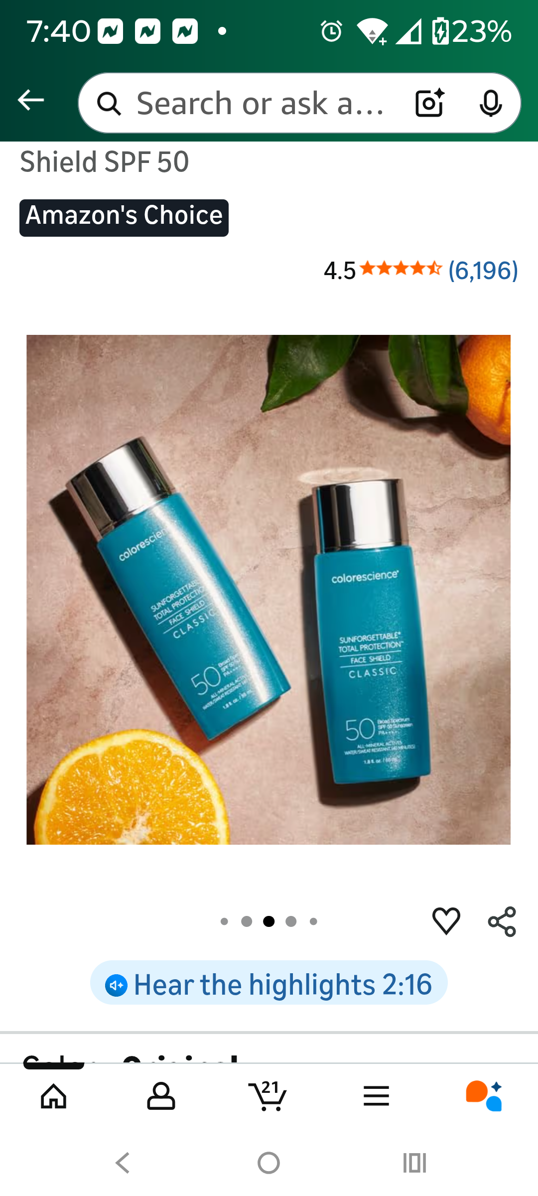 Colorescience Total Protection Face Shield SPF 50