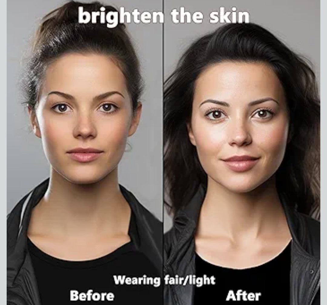 Halo Glow Liquid Filter, Vegan & Cruelty-Free Primer Complexion Radiance Booster for A Glowing, Soft-Focus Look, #05 Fair with Brush